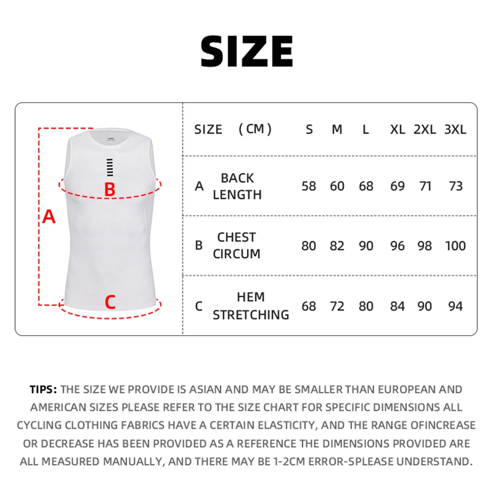 YKYWBIKE Herren Funktionsunterhemd Ärmellos Schnelltrocknend Radtrikot Unterhemd Radsport MTB Fahrradweste Kompressions-Fahrradshirt – Detail 6