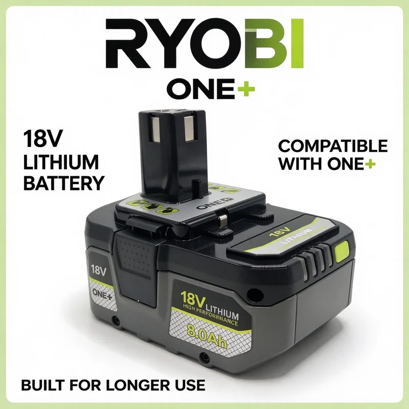 RYOBI 18V 4.0Ah ONE+ Replacement Battery Lithium Ion Battery Compatible PCL445B P421 Angle Grinder High Stability For Project