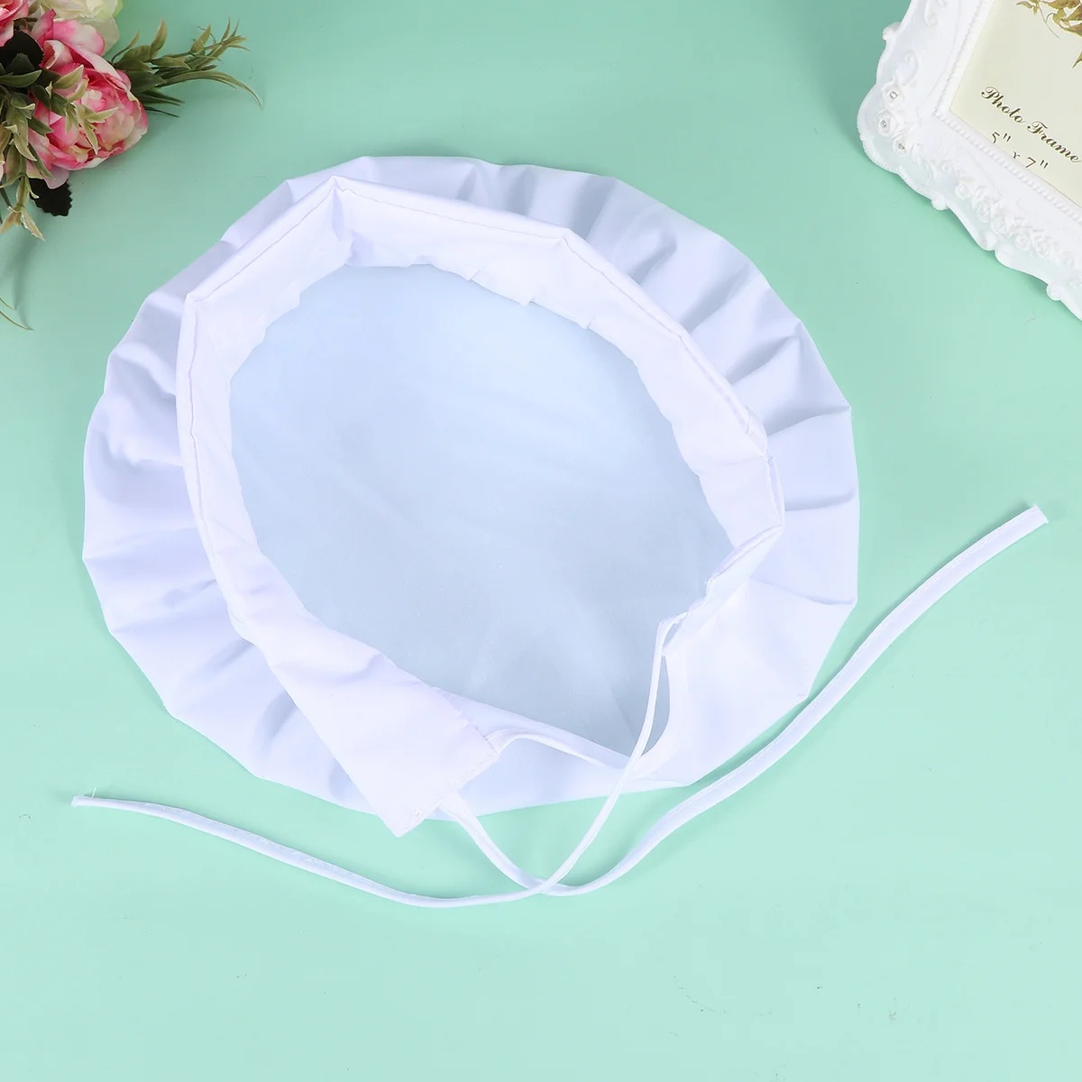 Casquette de Chef réglable anti-poussière, chapeau de travail blanc à lacets pour la cuisson des aliments, anti-fumée, en coton respirant et confortable