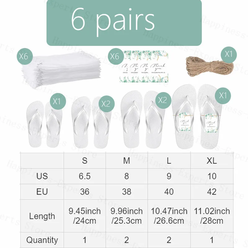 Pares de Chanclas de Boda a Granel para Invitados Sandalias con Cordones para Mujer Hombres Regalos para Boda Novias Regalos para Fiesta en la Playa Piscina 6-72