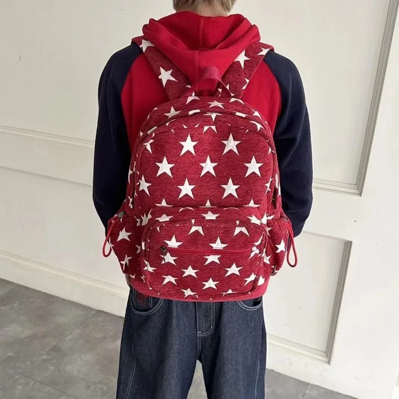 

Универсальный детский рюкзак для мальчика, замшевые джинсовые рюкзаки со звездами, милый рюкзак большой вместимости в полоску, школьные сумки, дизайнерская сумка Рюкзак