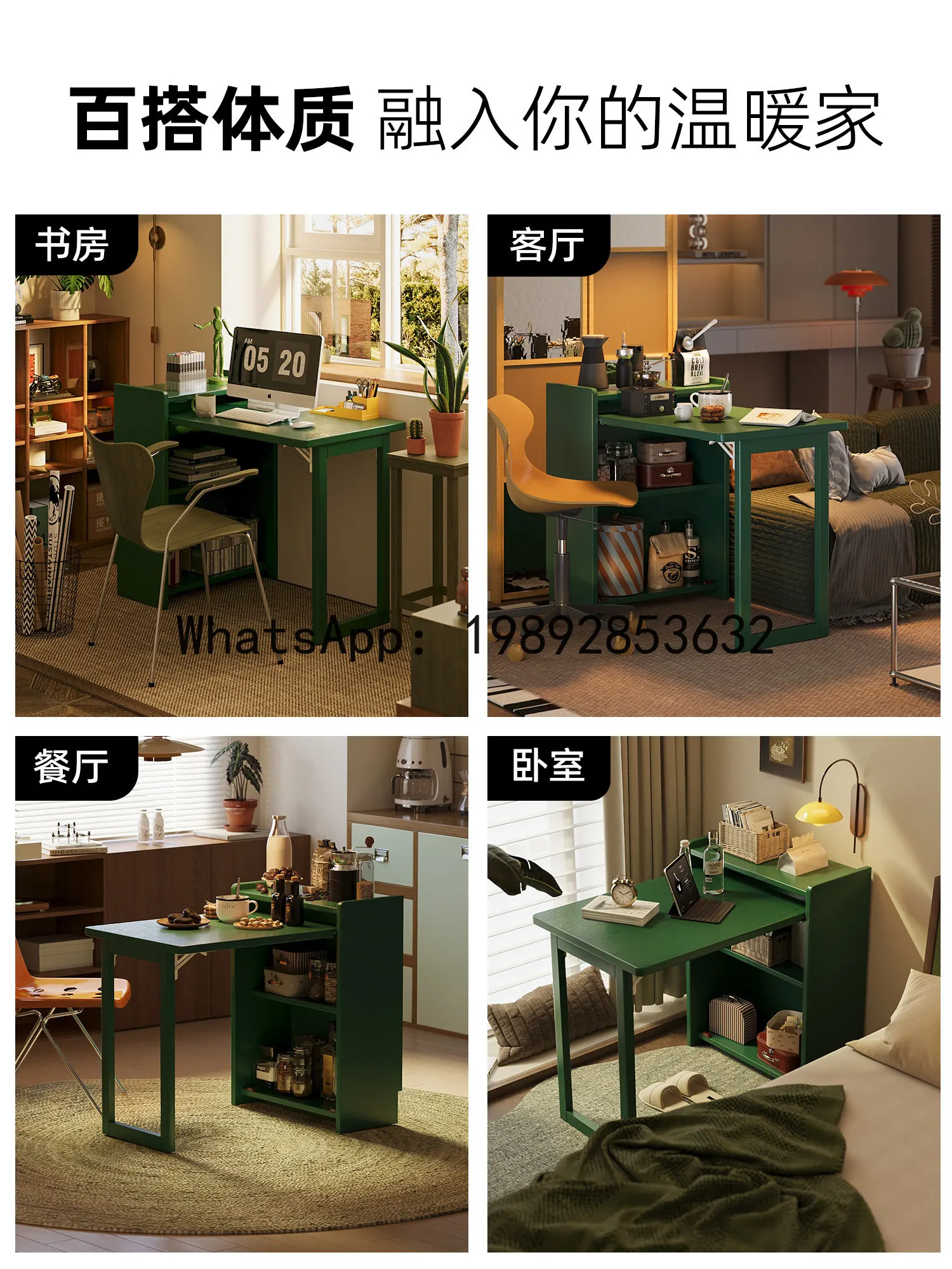 LYY Solid Wood Table Foldable Home Bedroom Student Computer Desk Simple Writing Desk Study Office Workbench