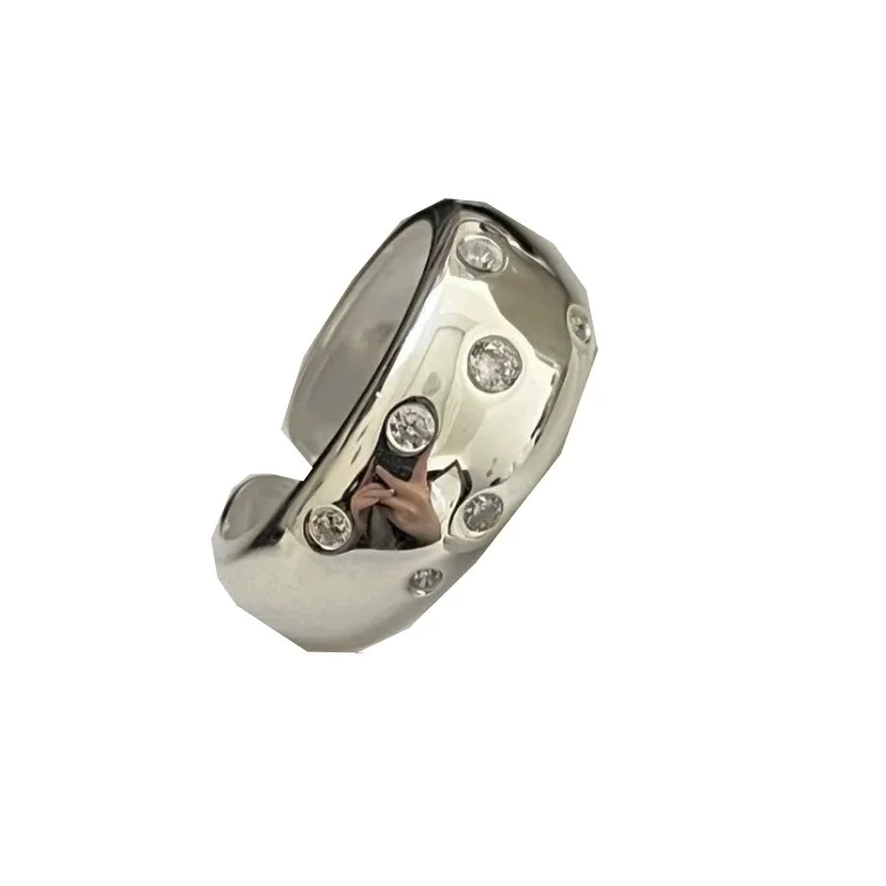 Women's 925 Sterling Silver Geometric Adjustable Ring, Gift