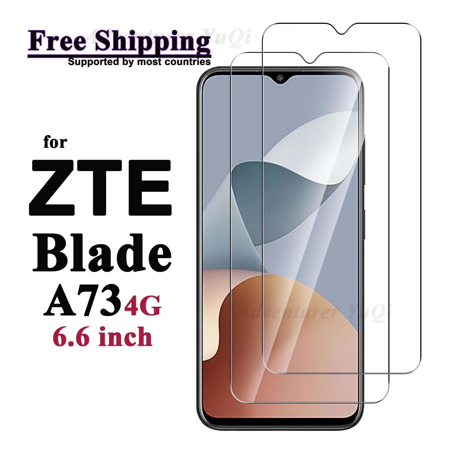 

Screen Protector For ZTE Blade A73 4G 6.6 inch, Tempered Glass HD Crystal 9H High Aluminum Transparent Case Friendly