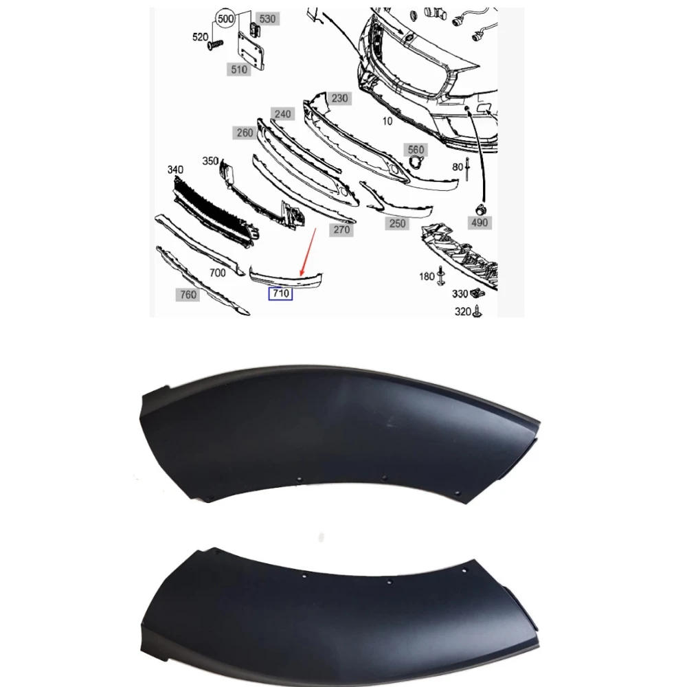 

Front Bumper Trim A1568852525 A1568852625 For Mercedes Benz Gla X156 W156 GLA200 220 2015-2016