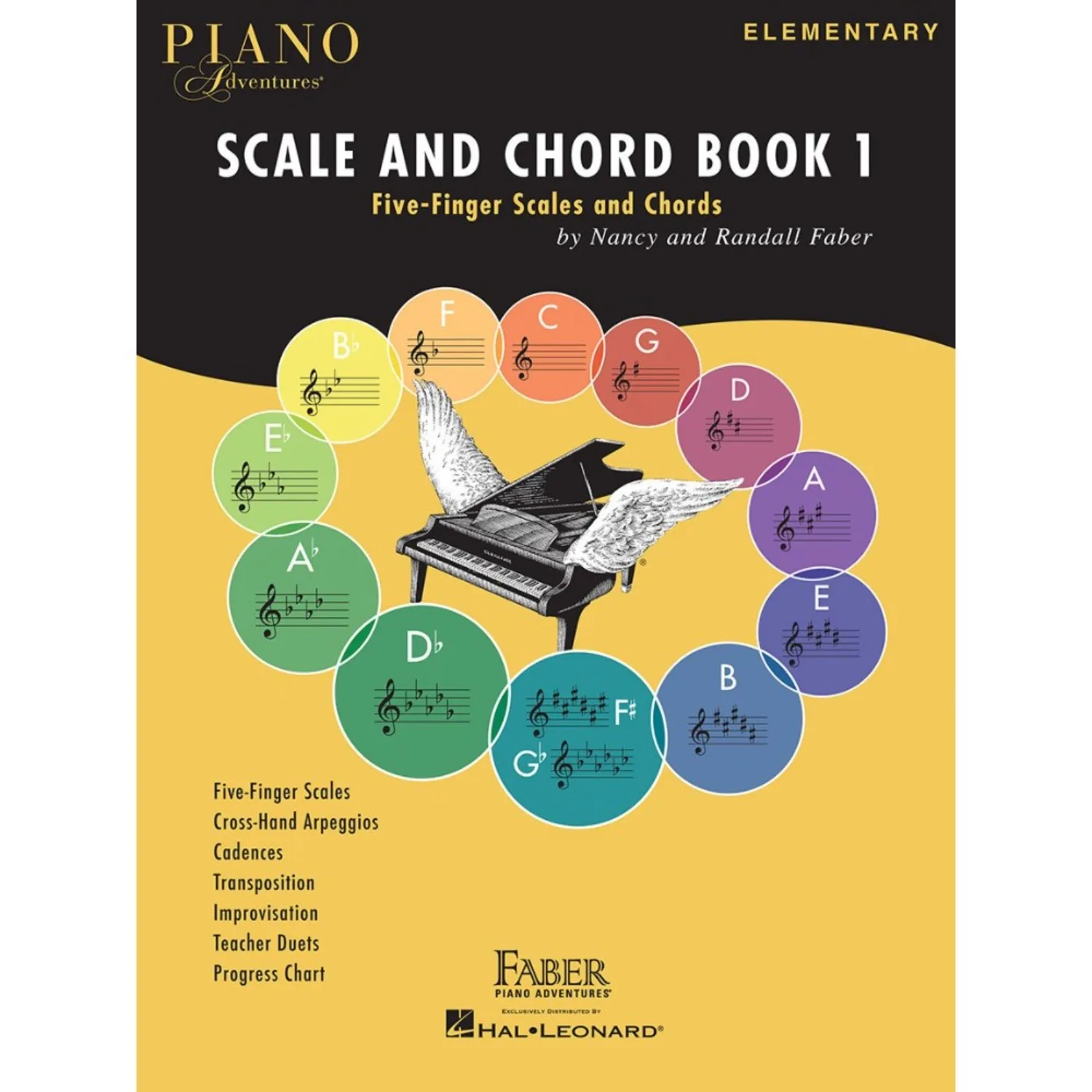 Piano Adventures: Scale and Chord Book 1 - Five-Finger Scales and Chords | Beginner Piano Technique Workbook | Sheet Music Book