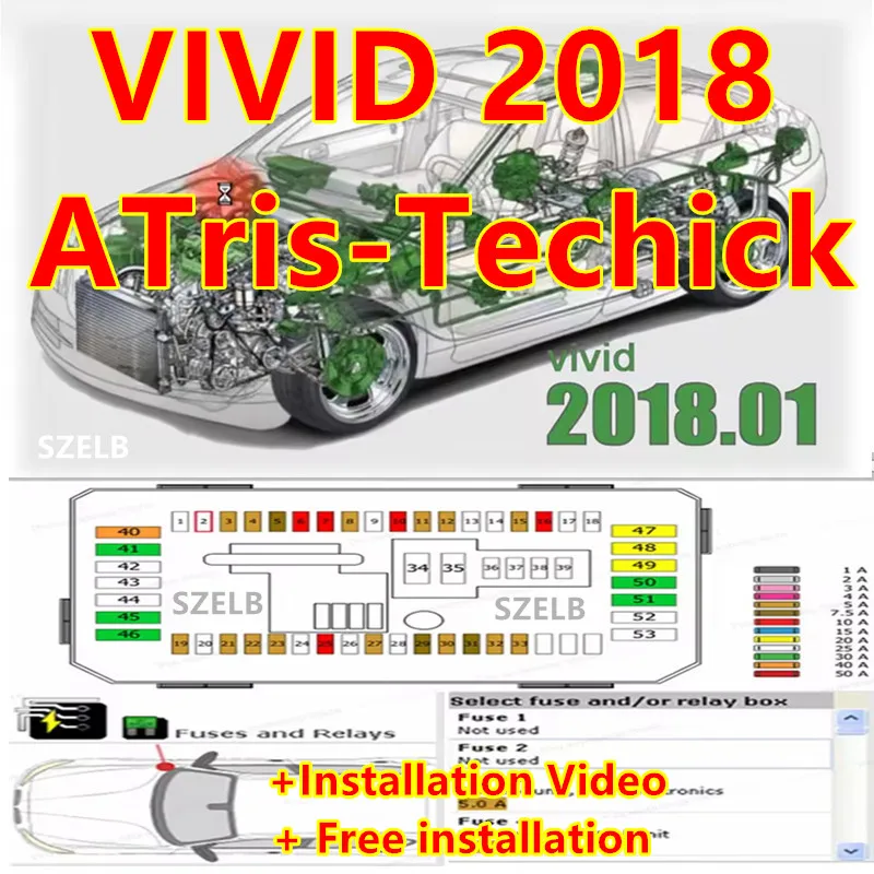 2025 Latest Version Vivid 2018.1 (Atris-Technik) in Hard Drive Car Repair DATA Car Repair Software+Installation Video