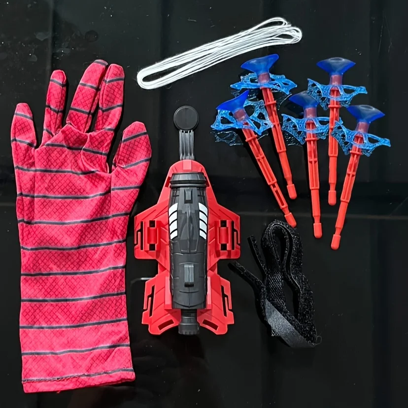 Spider Web Launch Gloves - Red and Blue Hero Toys, Suitable for Children and Adults, Fun Interactive Party Games, ABS Material image 6