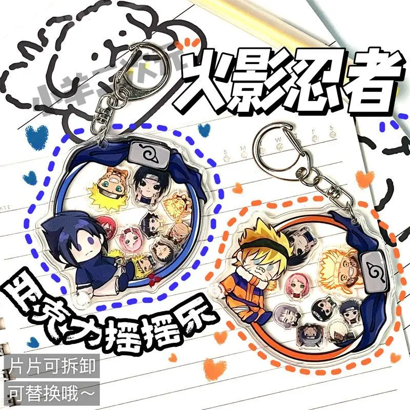 NARUTO Uzumaki Naruto Hatake Kakashi Gaara Persönlicher Kreativer Acryl-Shaker Schlüsselanhänger Niedlicher Taschenanhänger Urlaubsgeschenk Großhandel – Detail 5
