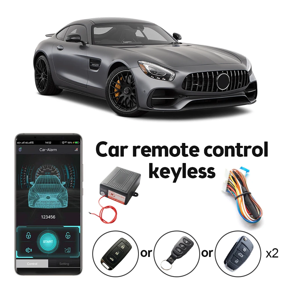 Universal Car Alarm Systems Auto Remote Central Kit Door Lock Keyless APP with Remote Control Entry System Central Locking