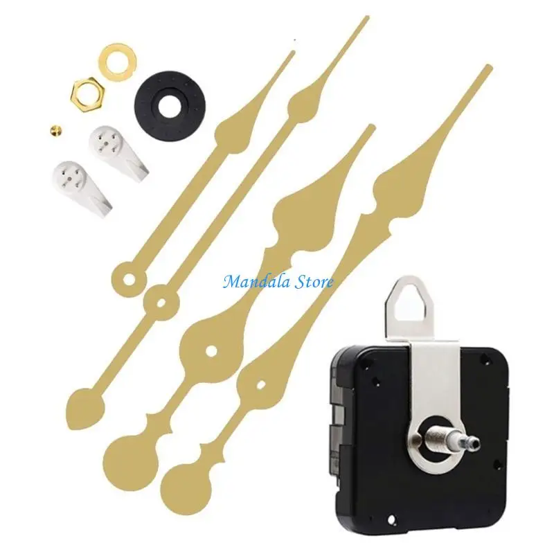 

U2JC Long Shaft Clock Movement High Torque with Hands for DIY Wall Clock Repair Part