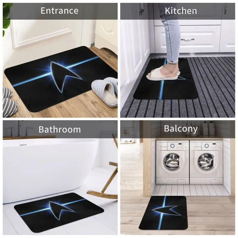 Star Treks Front Floor Door Entrance Mats Indoor Science Fiction TV Series Bath Kitchen Doormat Garden Carpet Rug