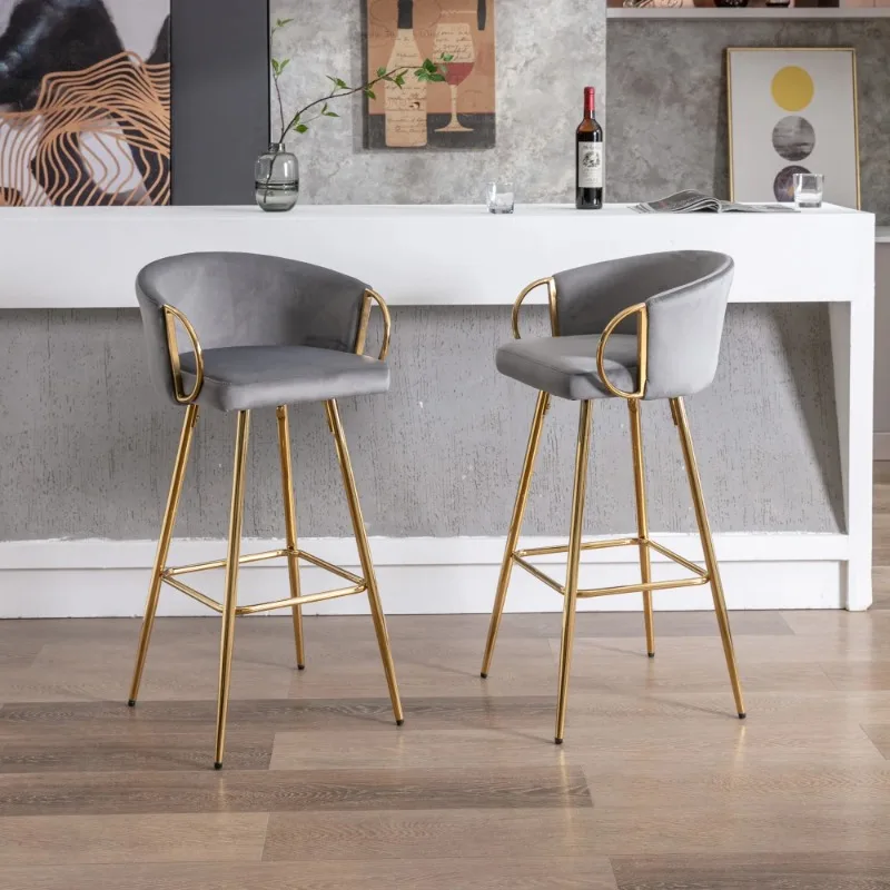 High Chair High Kitchen Stool Kitchen Counter Stools Barstools Home Bar Chair with Backrest Barstool Tabourets De Bar Chairs