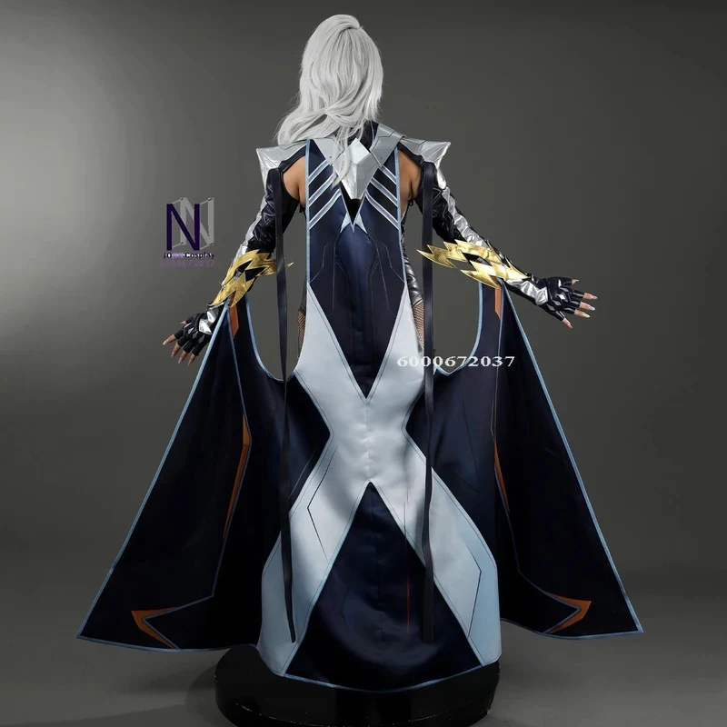 

3,k;6\g/Hot Game Storm Cosplay Costume Anime Ororo Munroe Role Playing Clothes Black Jumpsuit for Women Comic Con Hallowk;6,y'9\