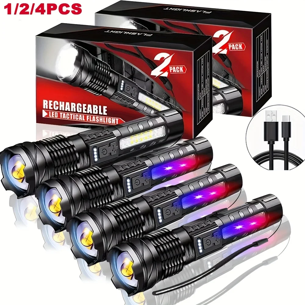 

Flashlight/Camping Light/Emergency Light Rechargeable Flashlight USB-C Flashlight Works with Hurricane Season Gear