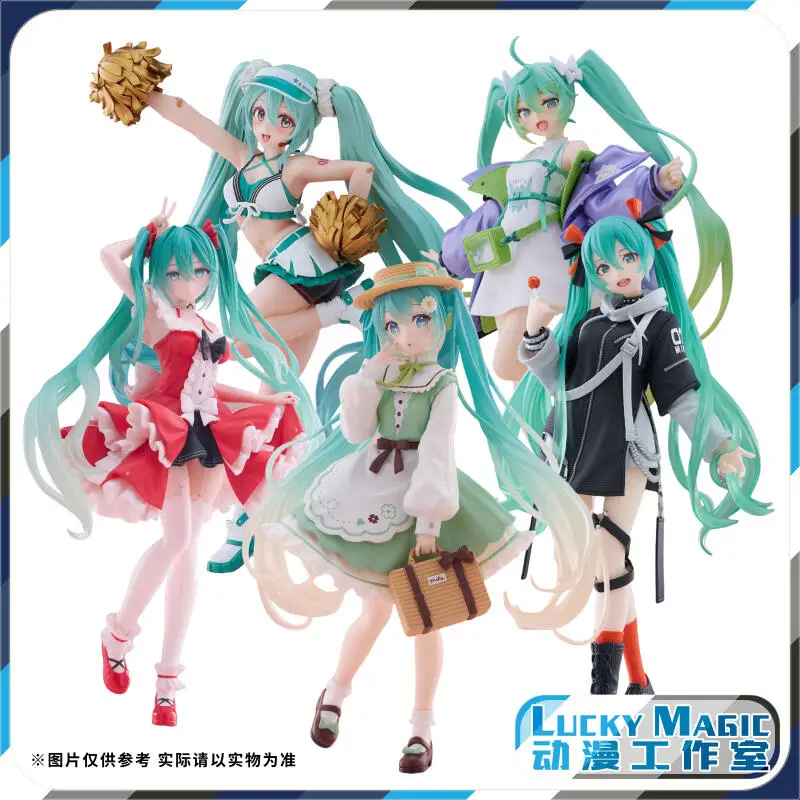 本物のタイトー初音ミクスポーツウェアチアリーディングチームロリータアニメアクションフィギュアモデルおもちゃギフト誕生日用