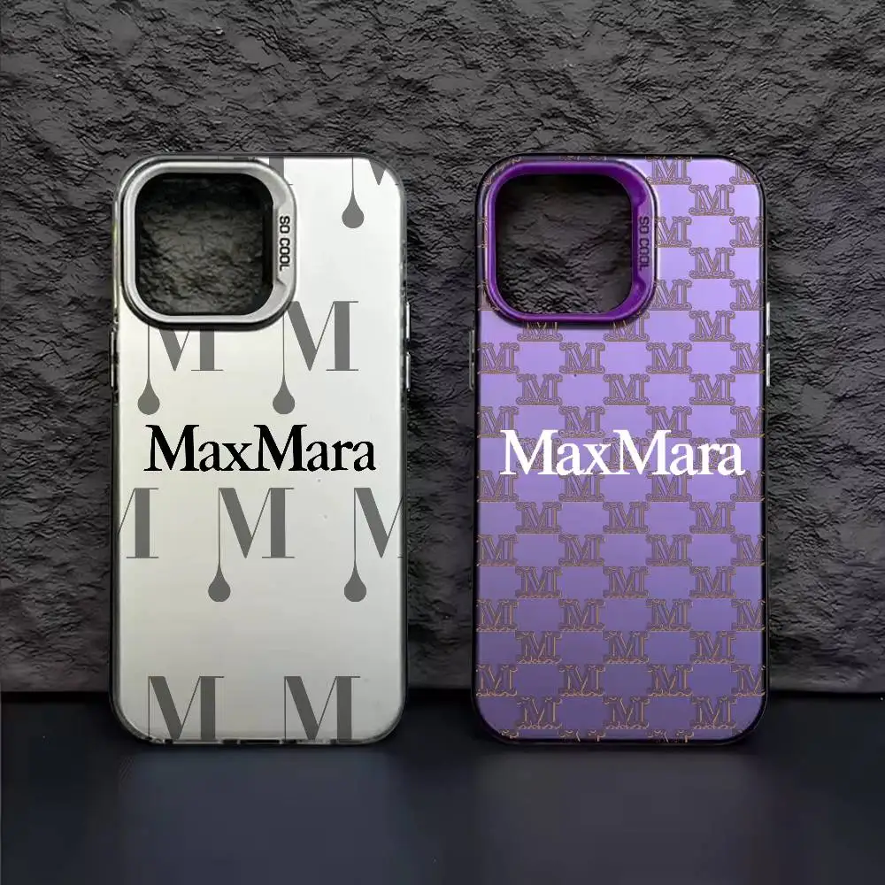 Funda para Teléfono de la Marca Max Mara para iPhone 16 15 14 13 12 11 17 Pro MAX Plus Pro, Mate, Antigolpes