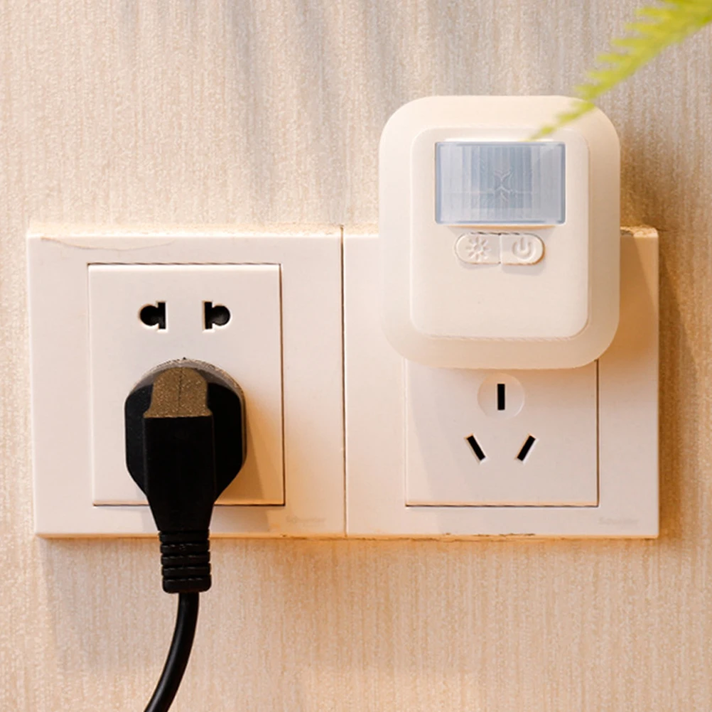 

Human Body Sensor Night Light Led Plug In Adjustable Small Nightlight Eu Plug For Bedroom Bathroom Room Bedside Lamp