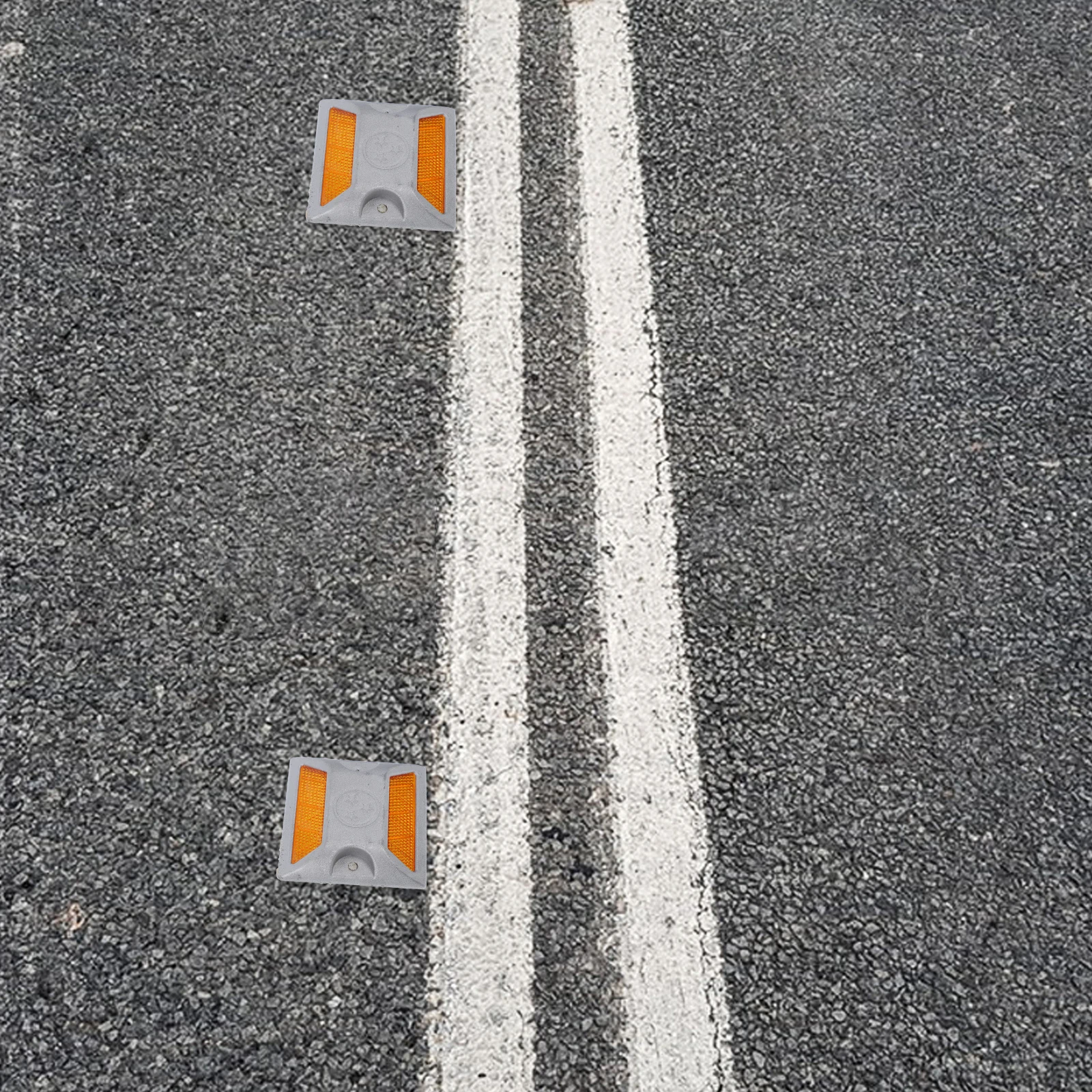 

Reflective Road Yellow Raised Driveway Reflectors Traffic Safety Weather Resistant Warning Sign Slow Down Work Zone