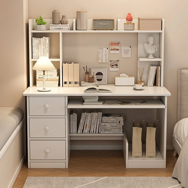 

Computer desk Household student desk Bookshelf Integrated study table Worktable Rental house Desktop desk