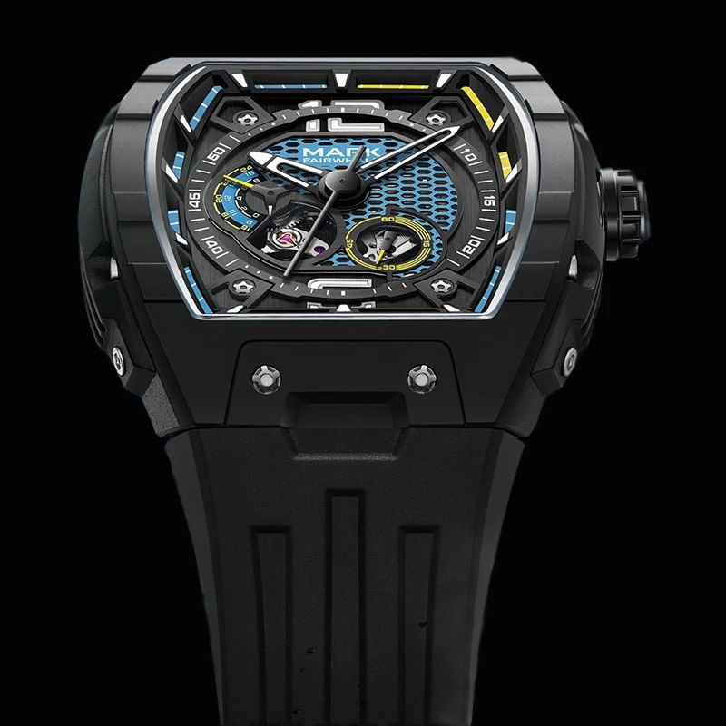 

FAIRWHALENew мужские часы автоматические механические часы для мужчин деловые спортивные наручные часы светящиеся водонепроницаемые часы с резиновым ремнем мужские