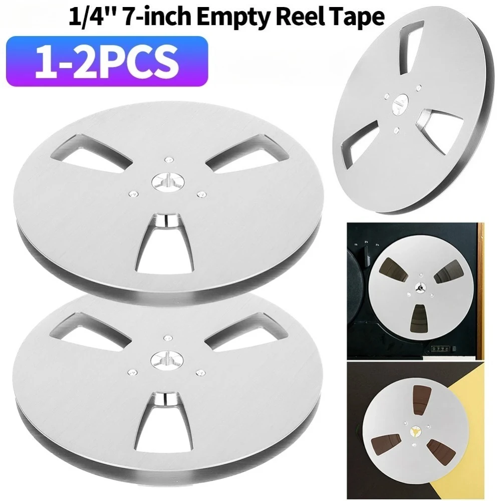 TEAC 1/4 7 بوصة الفضة فارغة الشريط المغناطيسي بكرة سبائك الألومنيوم 3 حفرة تسجيل بكرة فارغة الألومنيوم القرص فتح آلة أجزاء