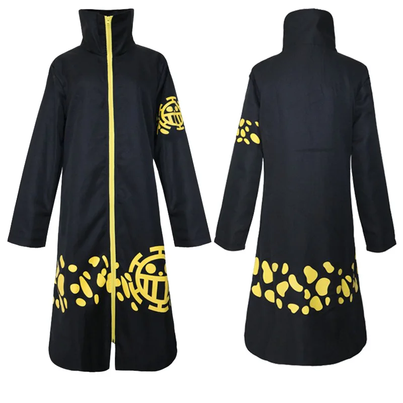 

Anime One Piece Pirate Cosplay Costume Hat Trafalgar D. Water Law Long Cloak Man Halloween Costume Coat Windbreaker Jacket