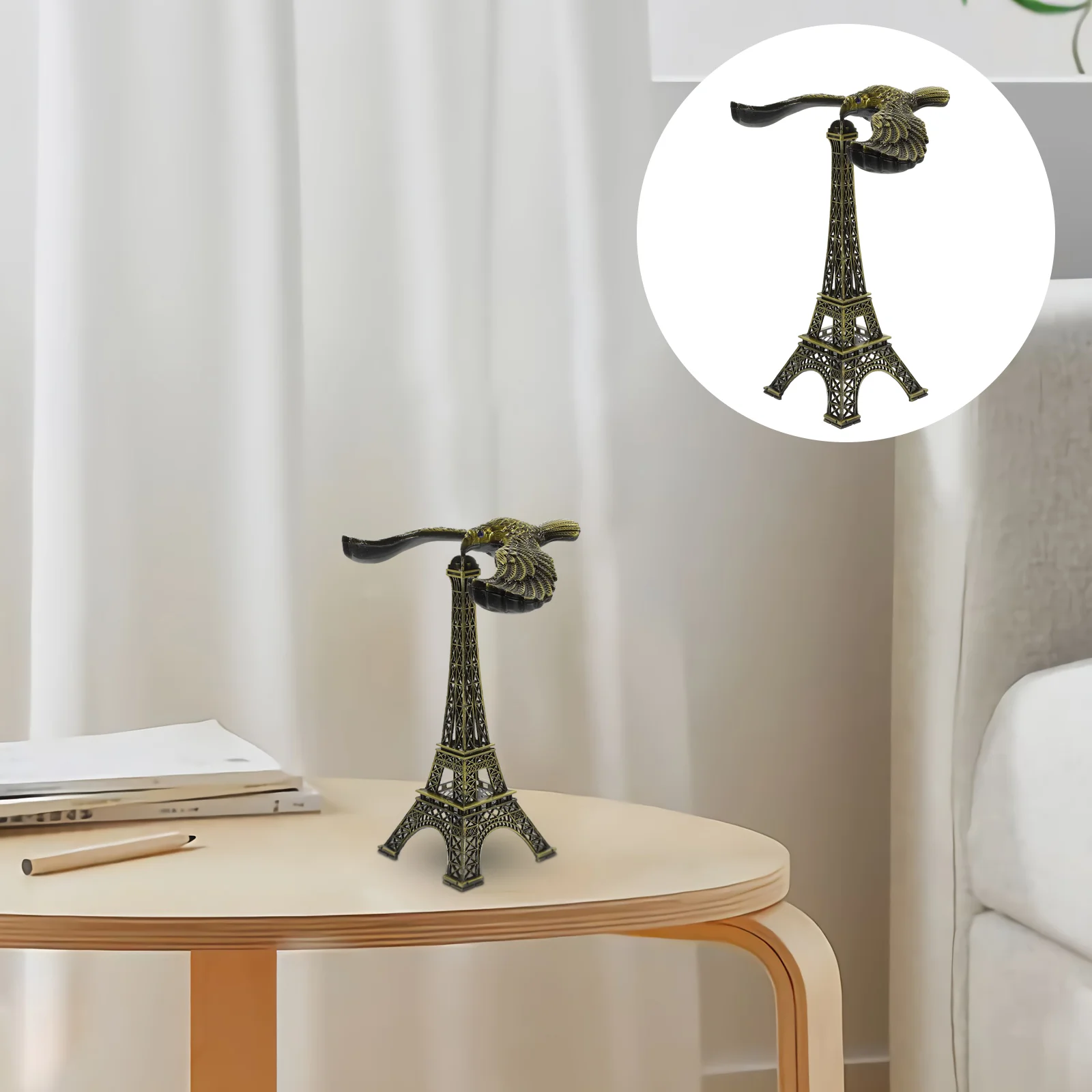 Balancing Eagle Tower Eiffel Balance Bird Adornment Decor Model Table Ornament Office Alloy Decorate