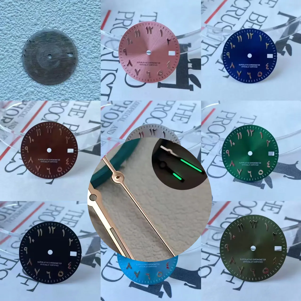 

28,5 мм зеленый красивый синий арабский циферблат с логотипом без люминесцентного подходит зеленый циферблат nh35 nh36 аксессуары для часов с механизмом