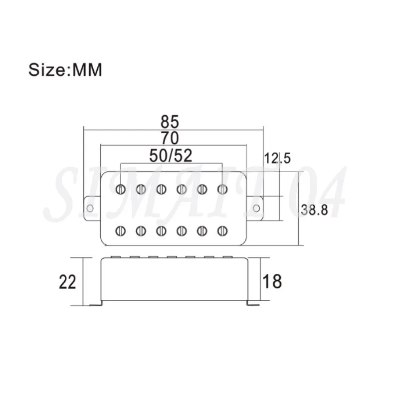 لاقط إطار سلكي مزدوج للجيتار الكهربائي، لاقط جيتار كهربائي فضي بدون إطار بستة أوتار #3