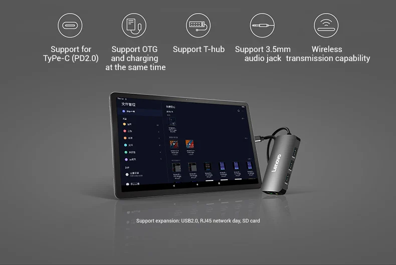 Global Rom Lenovo M10 Plus (3rd Gen) 10.6 inch 2K 60Hz Display Mediatek G80 4GB 128GB Wifi 7700mAh Qitian K10 Pro Android Tablet