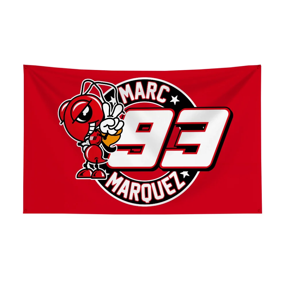 Custom Flag 4 Hole Flag Marc Marquez World Flags and Banners Outdoor Decorations Beer 4th of July Decorations Garage Decoration