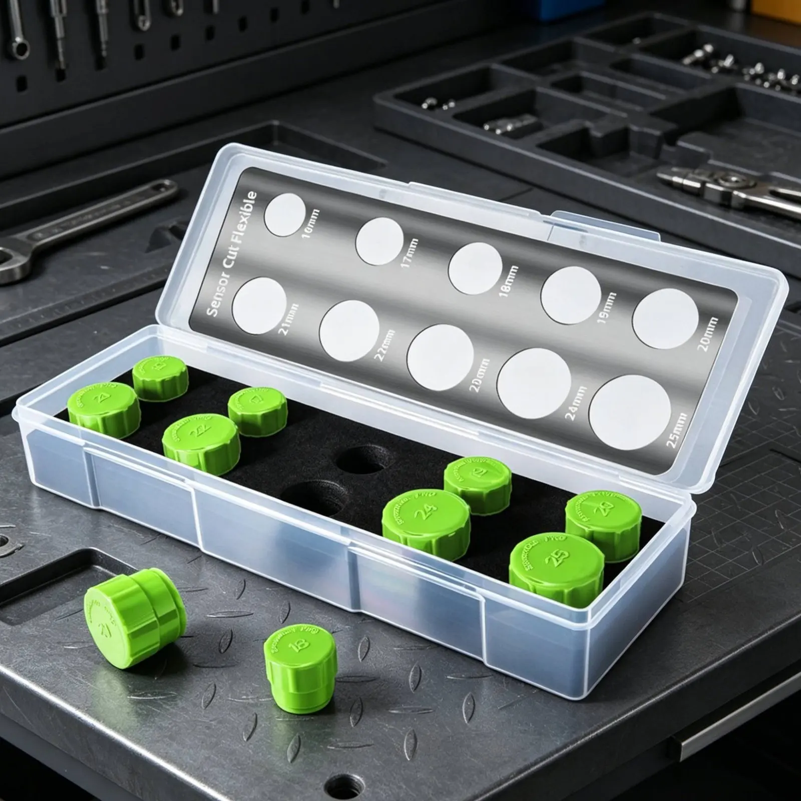 Car Sensor Hole Cutter 10 Sizes Sensor Hole Cutter Car Film Punch Tool Reusable Vinyl Wrap Sensor Template No Paint Damage