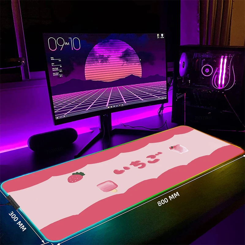 Freehand Sketching Large RGB Mouse Pad Gaming Mousepad LED Mouse Mat Mousepads PC Desk Pads RGB Keyboard Mats XXL 35.4x15.7in