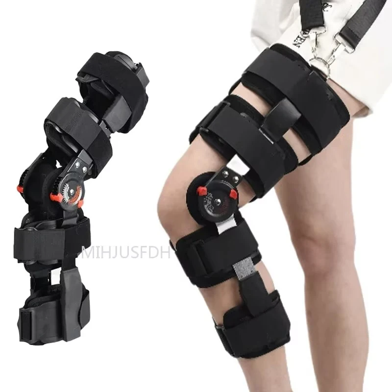 Nuovo modello Stabilizzatore di supporto ortopedico dopo la chirurgia Ginocchiera incernierata regolabile Barella di fissaggio dell'articolazione del ginocchio Assistenza sanitaria