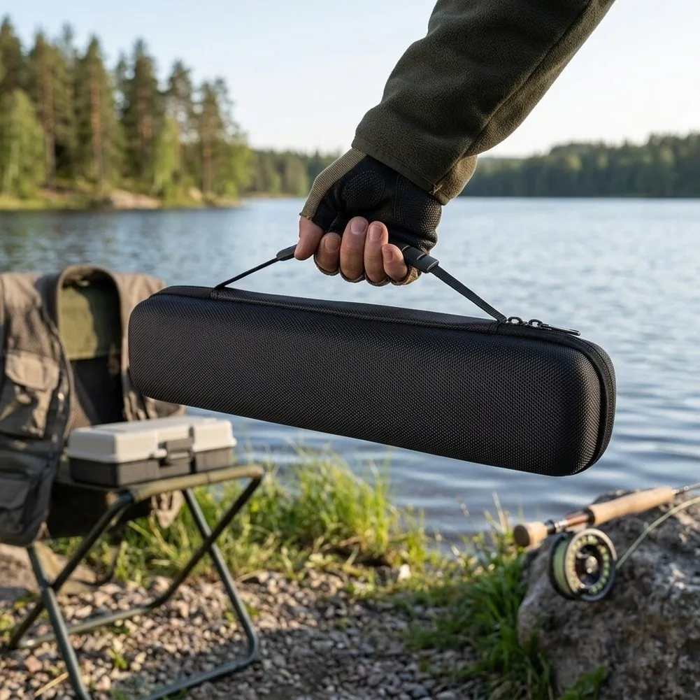 Compact Fishing Rod Transport Case with Reinforced Structure and Efficient Organization for Anglers on the Move