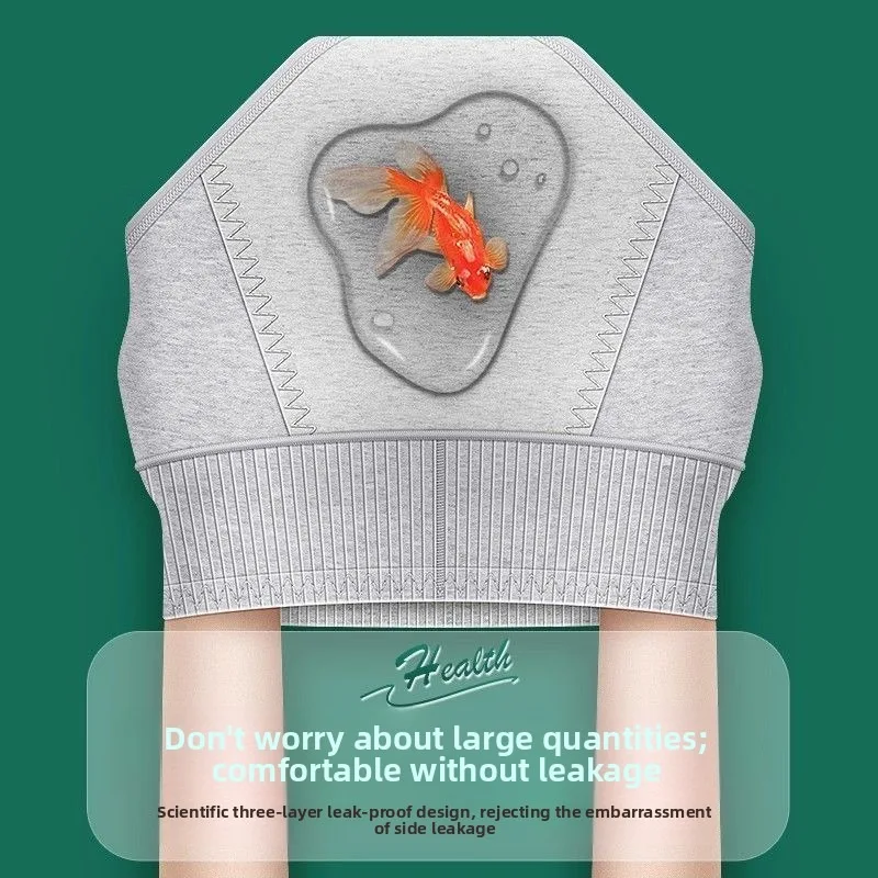 Women High Waist Period Underwear Cotton Leak Proof Menstrual Briefs Sanitary Panties Soft Breathable Absorbent Comfortable Wear - view 4