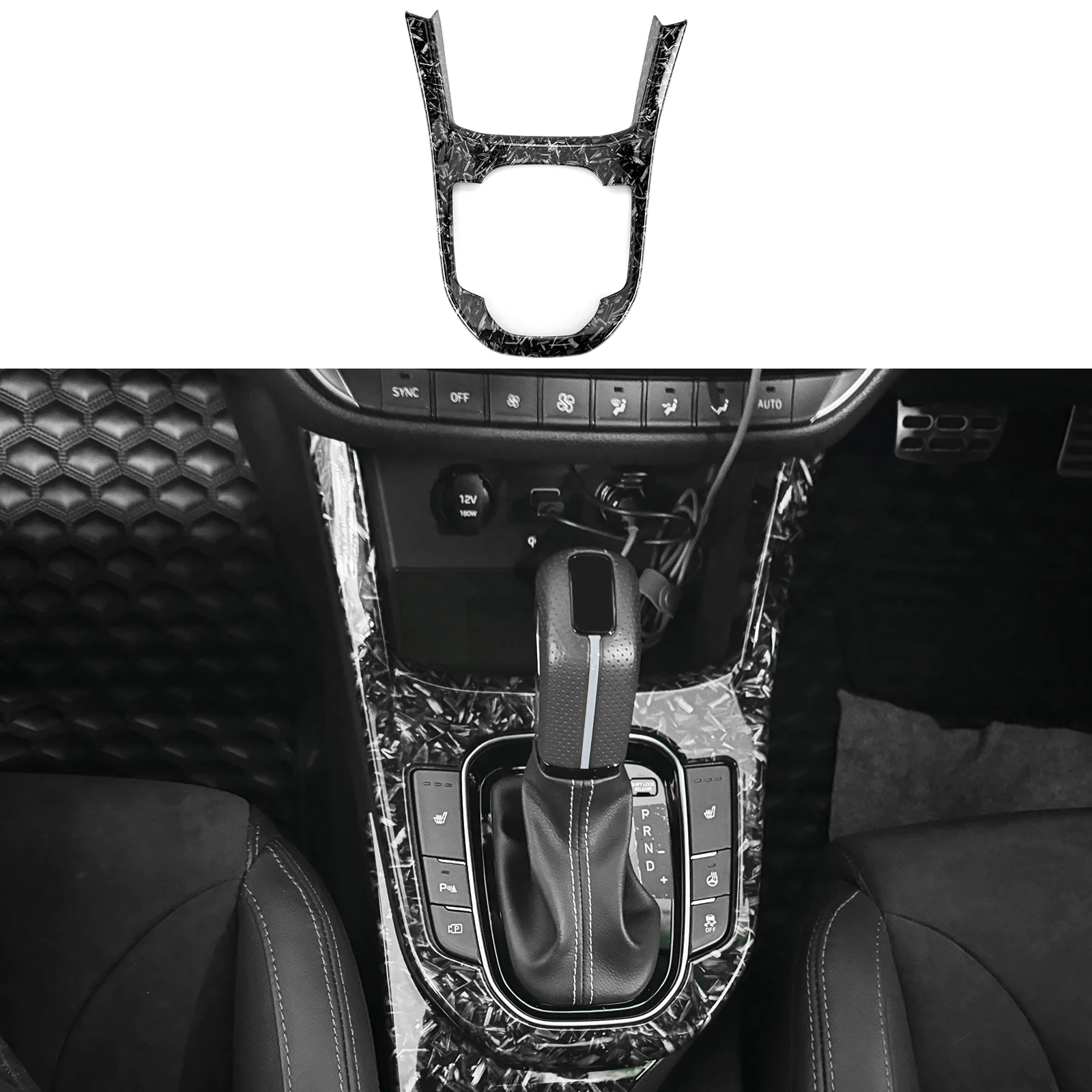 

Кованая черная накладка на панель коробки передач автоматического/ручного центрального управления для Hyundai i30 N 2019-2023