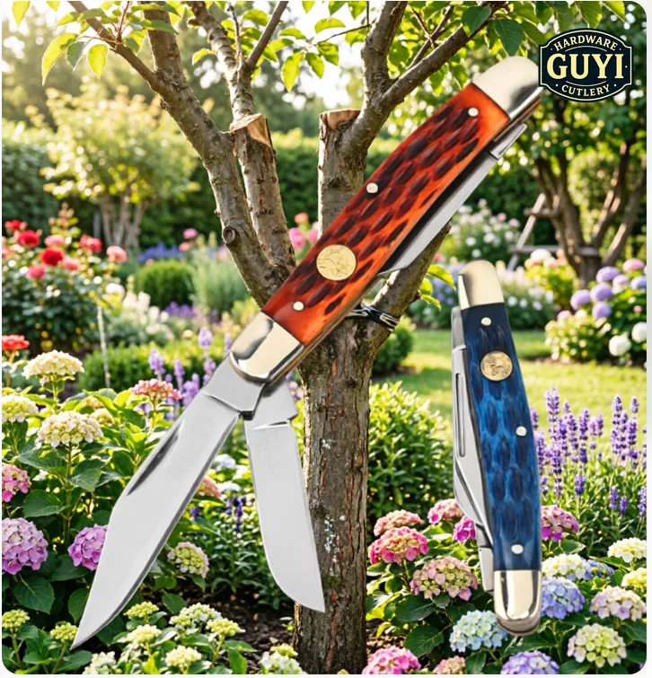 Professional Grafting Knife – 3Cr13 Stainless Steel Blade with Ox Bone Handle, Ideal for Fruit Tree Budding, Bonsai Pruning,