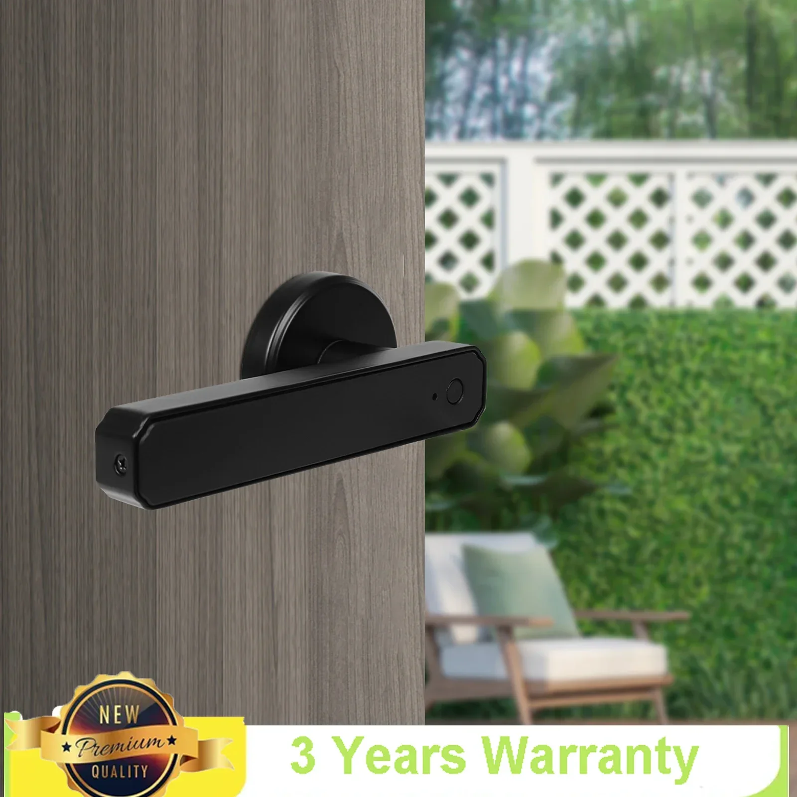 Fingerprint Door Lock Set W/ Password Anti Spying Function & Multiple Opening Methods,Black Smart Door Handles for Homes,offices