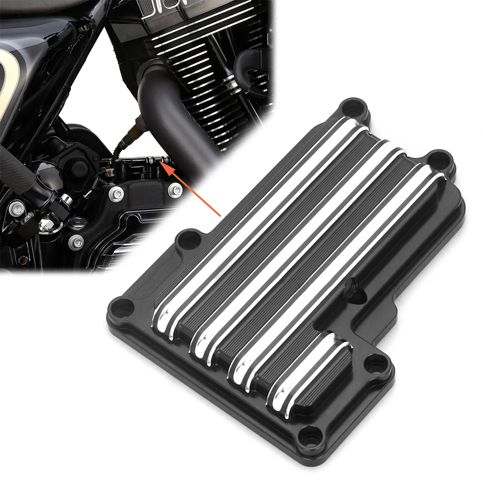 

BLACKFor twin cam Gauge Transmission Top Cover Dyna Street Bob 06-17 Touring road king street glide electra 07-16 Softail