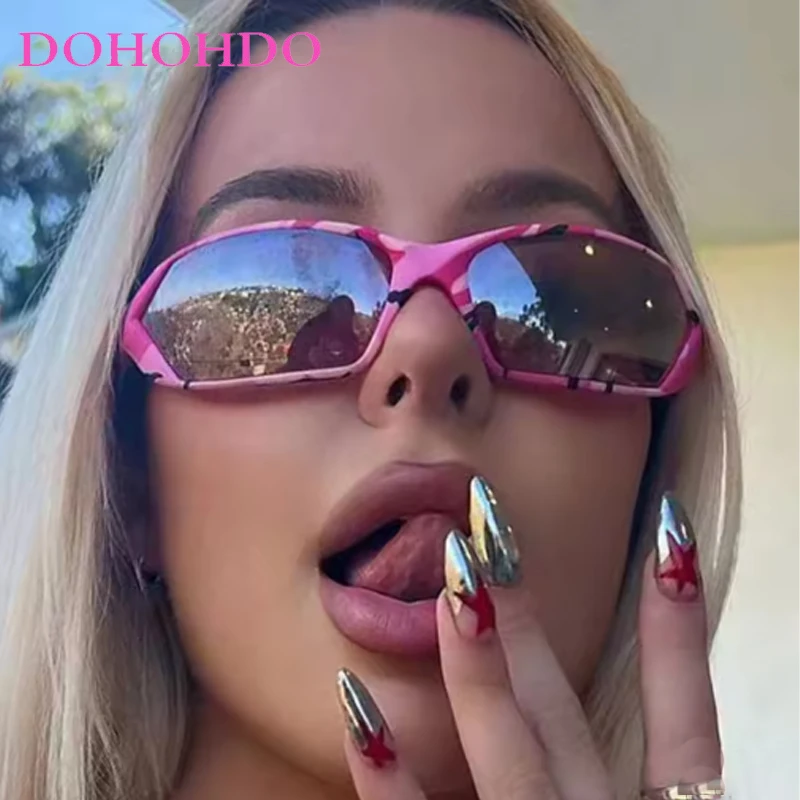 

Trendy Vintage Y2K Punk Women Sunglasses Fashion Brand Designer Men Sunglass Outdoor Sports Cycling Goggles Female Lentes UV400