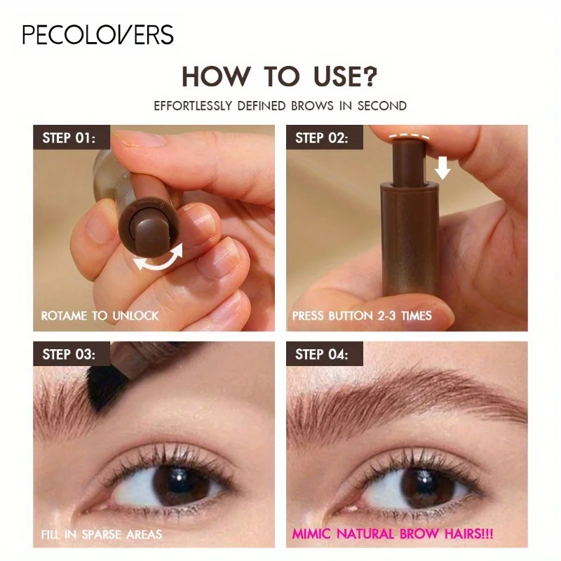 Waterproof Pressure Black Eyebrow Pencil Natural Three-dimensional Long-lasting Easy To Use Wild Eyebrow Pen Makeup Tools