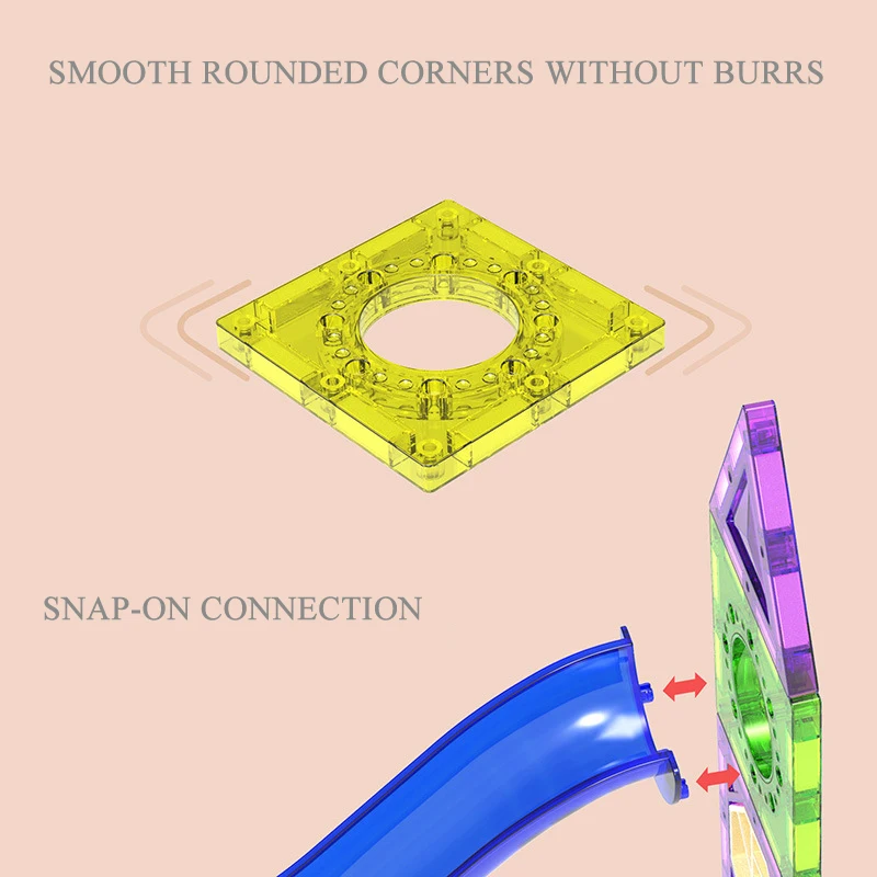 Mini ensemble de voies en marbre-jouet de blocs de Construction de piste magnétique-blocs d'empilage de Construction-jouets éducatifs STEM