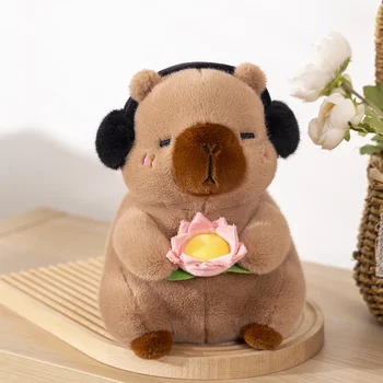 귀여운 Capybara 봉제 동물 봉제 인형, Capybara 홀드 연꽃, 흰색 얼굴, 원숭이와 부드러운 인형, 어린이 장난감, 생일 크리스마스 선물 Best5 귀여운 Capybara 봉제 동물 봉제 인형, Capybara 홀드 연꽃, 흰색 얼굴, 원숭이와 부드러운 인형, 어린이 장난감, 생일 크리스마스 선물 Best5