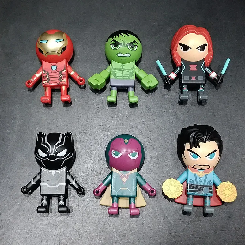 Anime Marvel Black Widow Doctor Strange Black Panther Iron Man Hulk Vision Action Figures Wall Climbing Wallclimbing Doll Toy