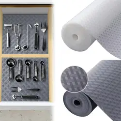 Non-Adhesive Shelf Liner Kitchen Drawer Mat Shelf Cover Liners Non-slip Waterproof Drawer Liner Protects Surfaces Cupboard Liner