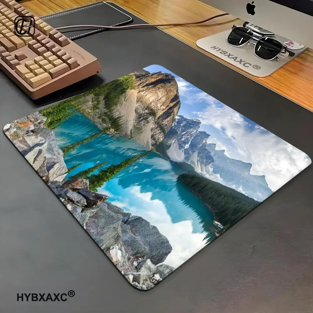 HD Mountains Mousepad Rocky Mountains Mouse Mat Nature Mouse Pad Office Mousemat Rectangular Mousemat Print Mousepad HYBXAXC