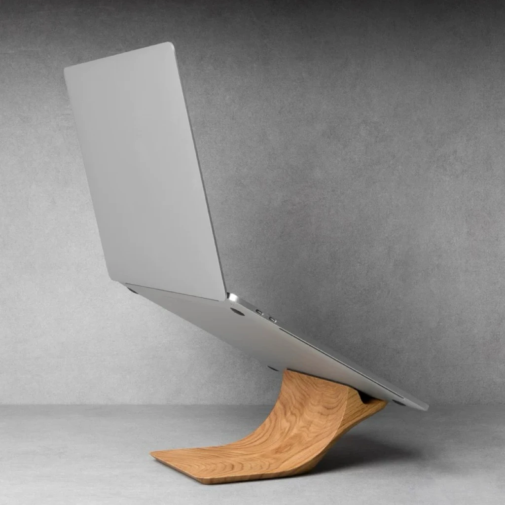 Suitable for Apple macbook notebook stand, wooden height-enhancing stand minimalist light luxury