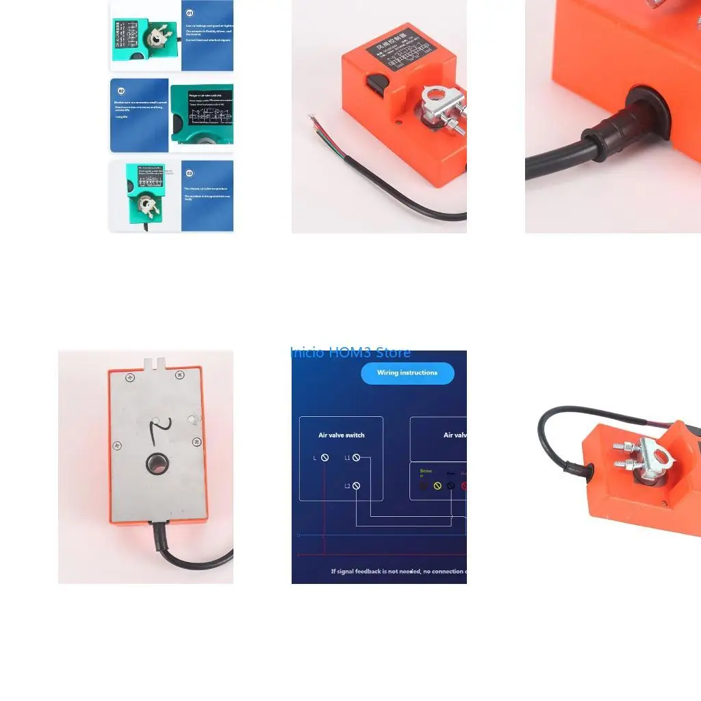 A5YD Replacement Damper Actuator Ajustable Wind Valves Controller for Home Ventilation, Powered Drive, ABS Housing and Shaft